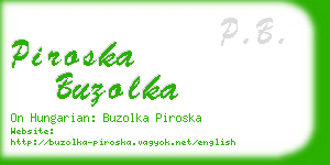 piroska buzolka business card